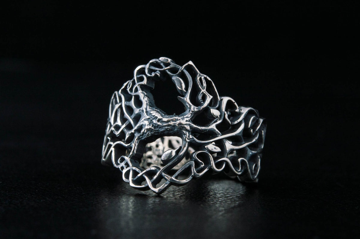 Bague Yggdrasil et Ornement Anneau — Argent 925