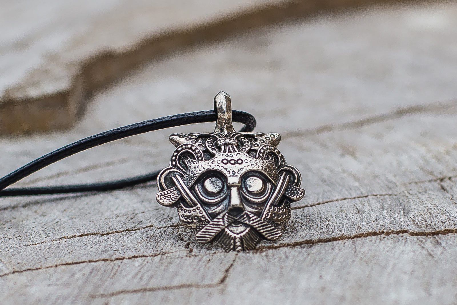 Pendentif Masque et Amulette — Argent 925