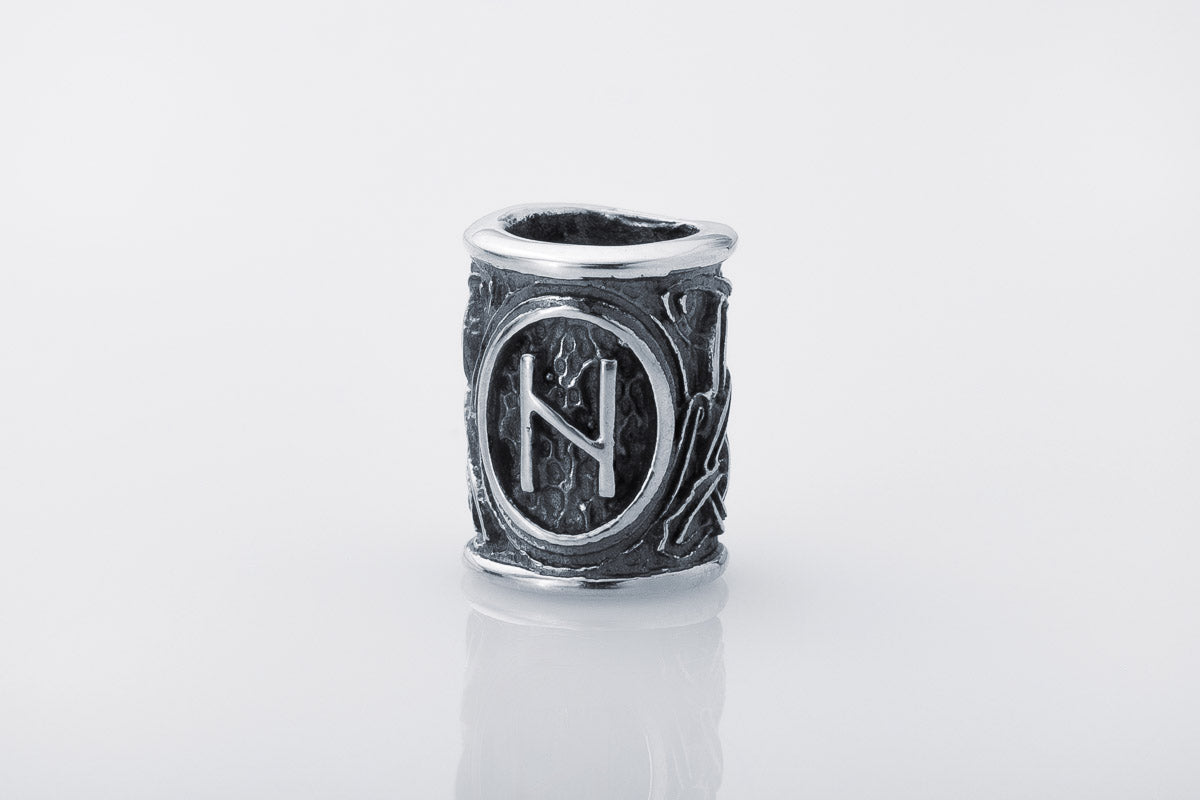 Perle de Barbe Rune Hagalaz — Argent 925