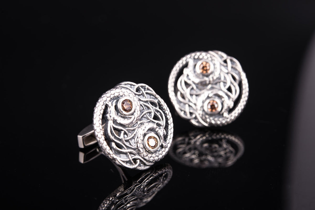 Boutons de manchette Viking Aslaug — Argent 925