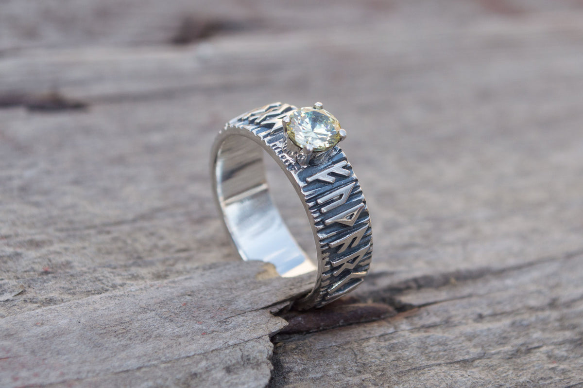 Bague Futhark Runique — Argent 925