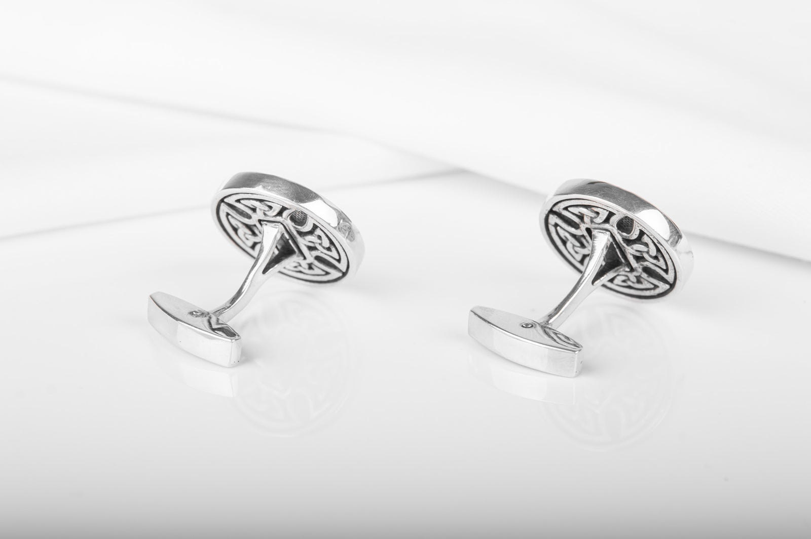 Boutons de manchette Viking Hravn — Argent 925