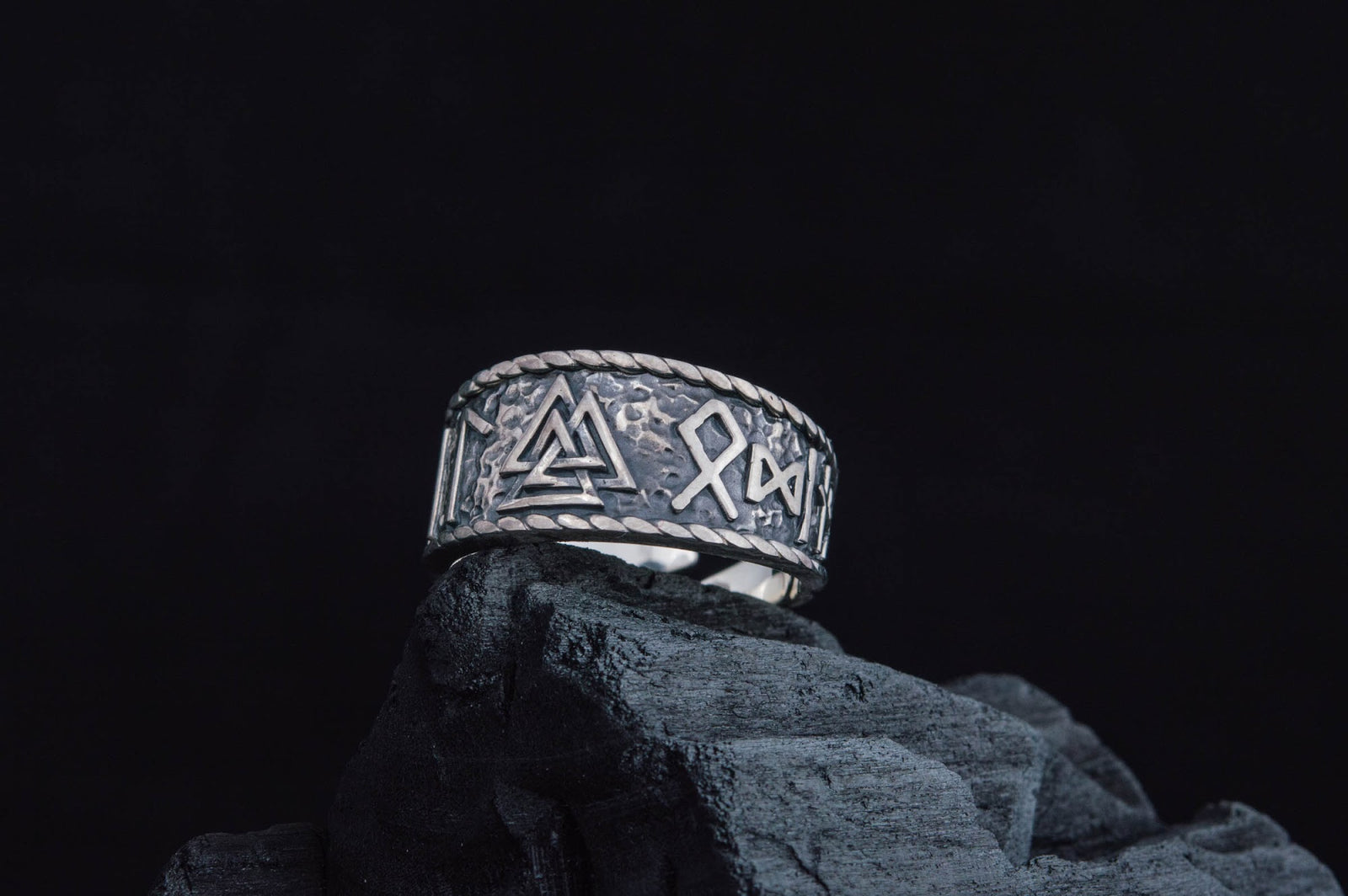 Bague Salut à Odin et Valknut — Argent 925