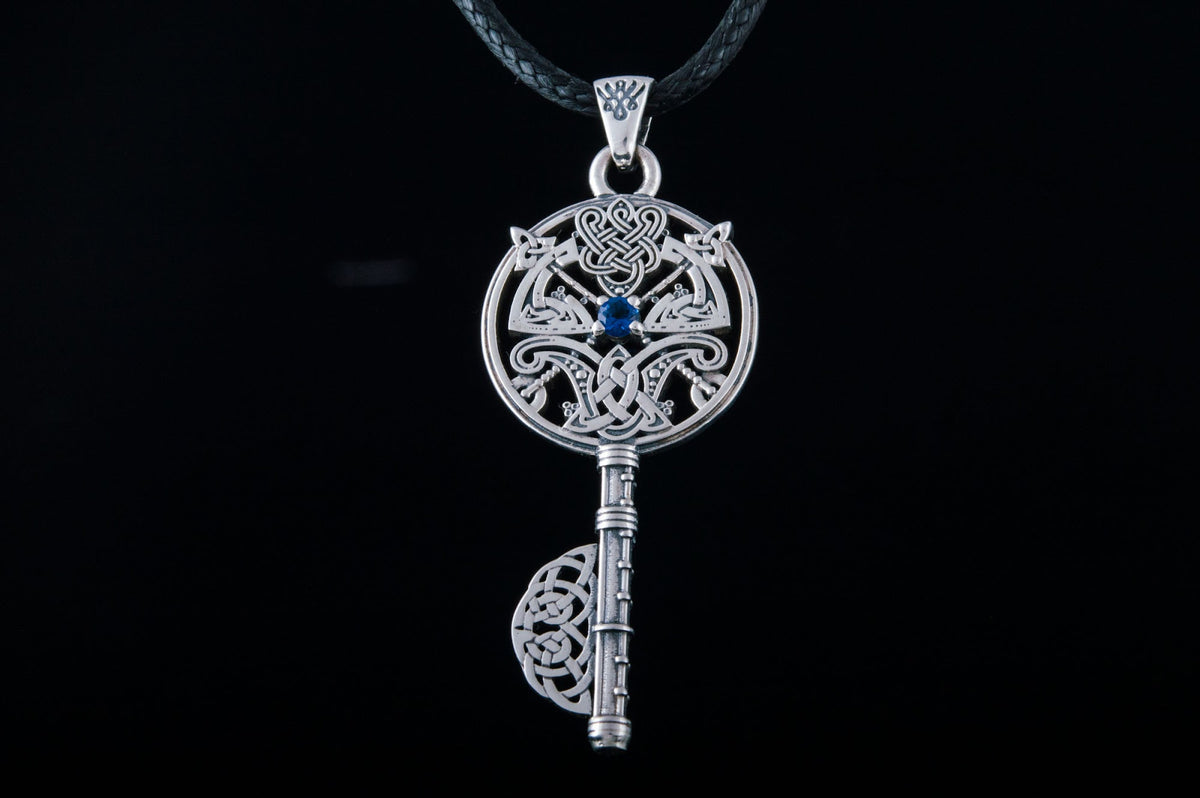 Pendentif Clé et Haches — Argent 925
