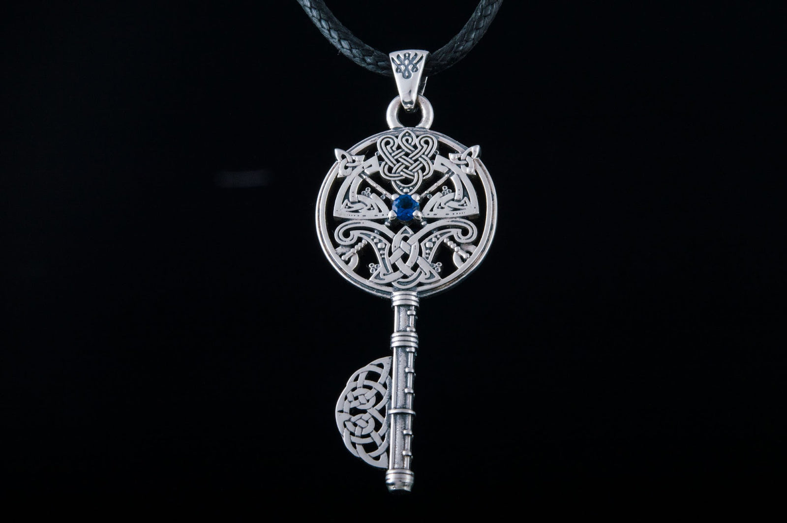 Pendentif Clé et Haches — Argent 925
