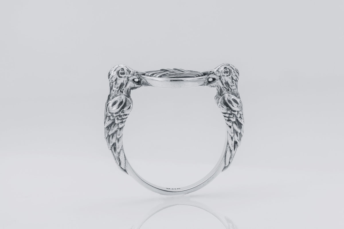 Bague Valknut et Hugin — Argent 925