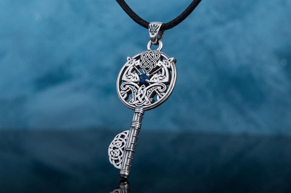 Pendentif Clé et Haches — Argent 925