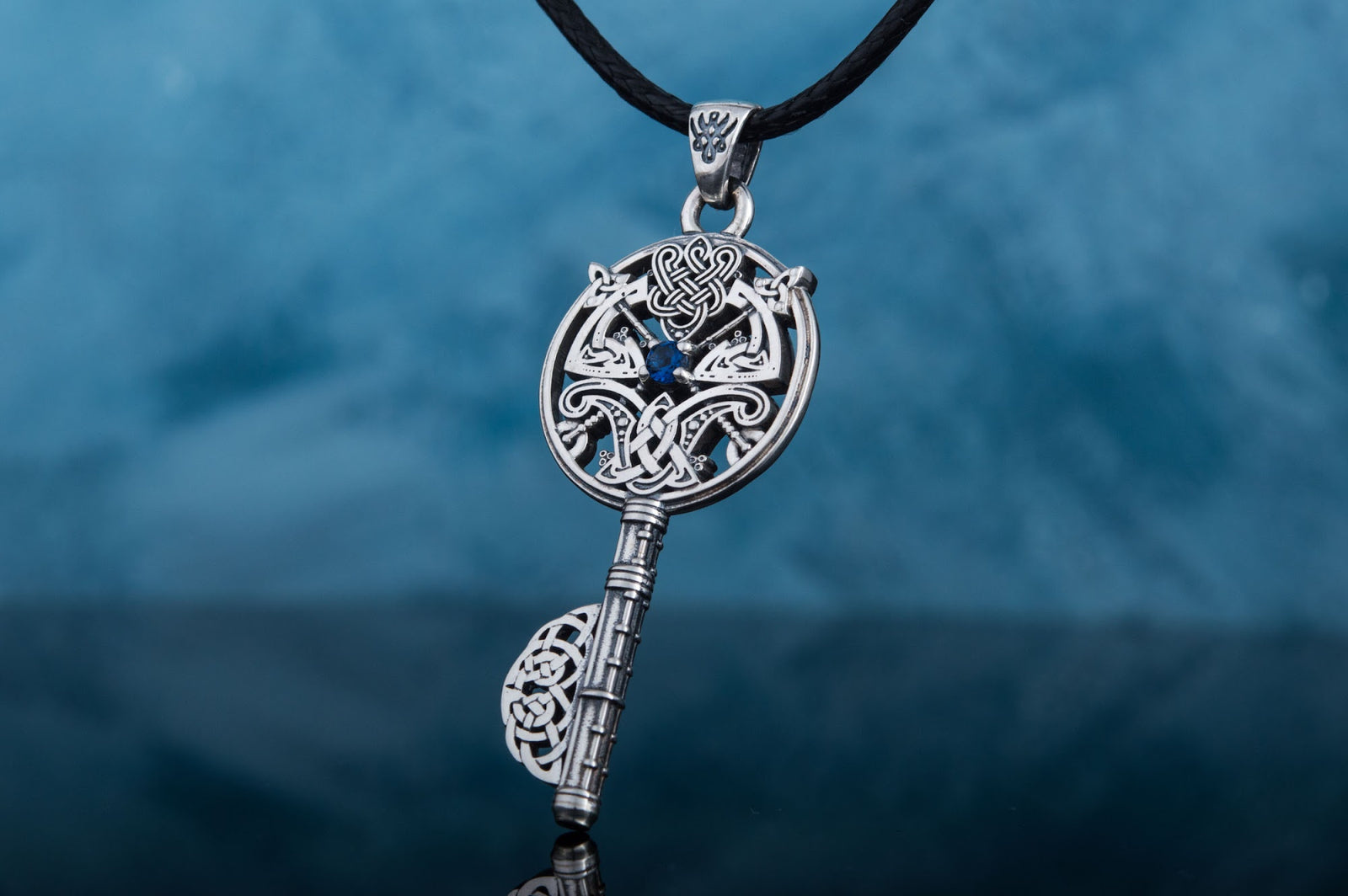 Pendentif Clé et Haches — Argent 925