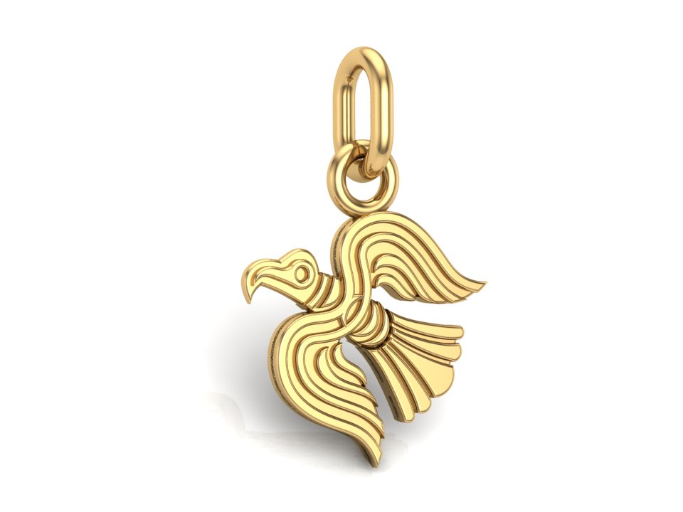 Pendentif Corbeau et Odin — Argent 925
