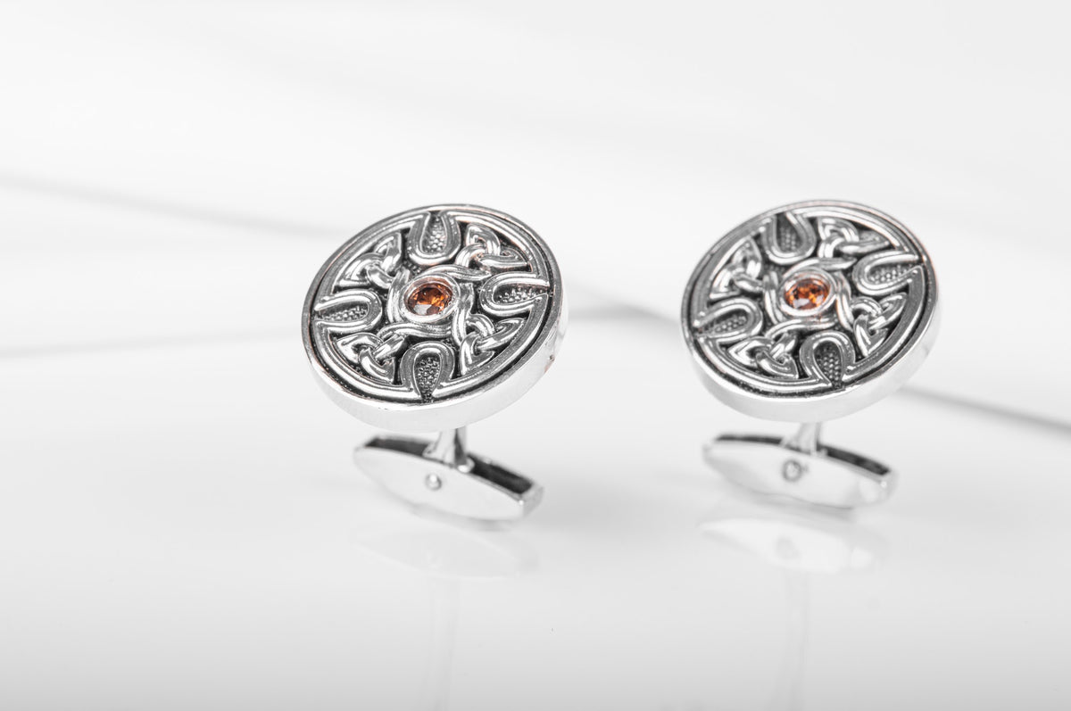 Boutons de manchette Viking Hravn — Argent 925