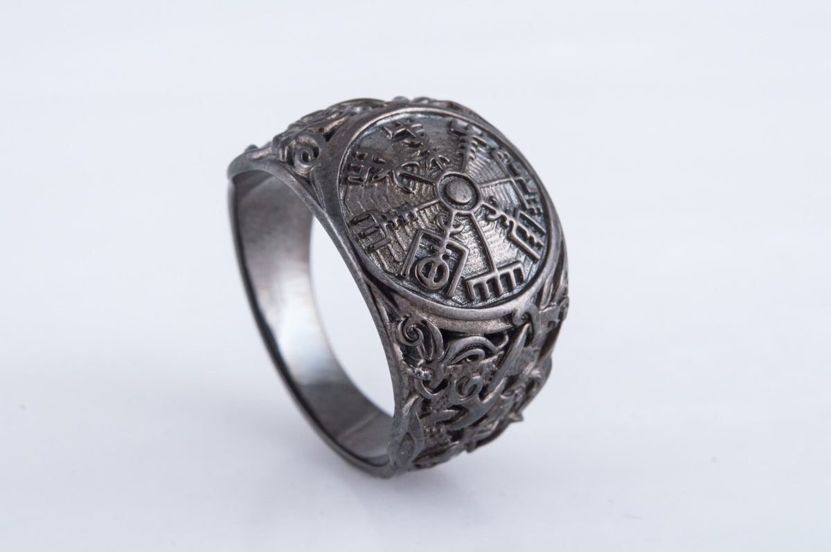 Bague Vegvisir et Style Mammen — Argent 925