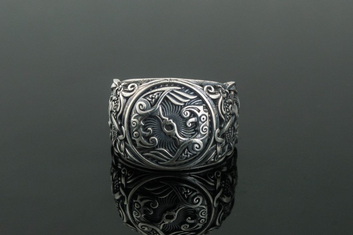 Bague Corbeau et Style Mammen — Argent 925