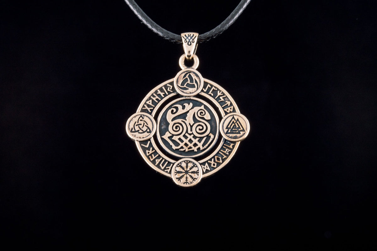 Pendentif Runique Alva — Bronze