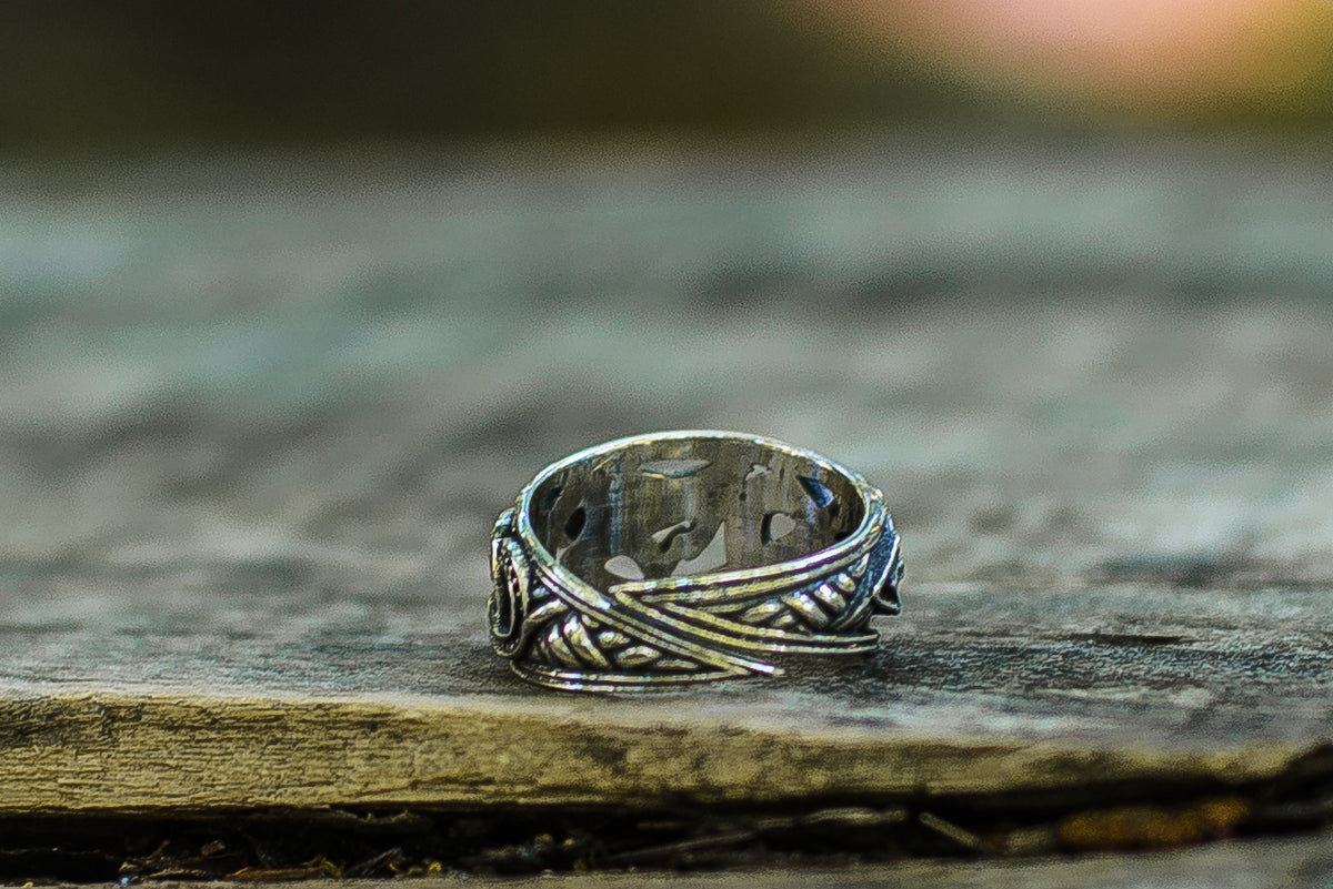 Bague Symboles Vikings Ragnar — Argent 925