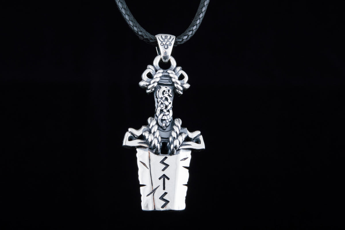 Pendentif Épée et Ornement — Argent 925