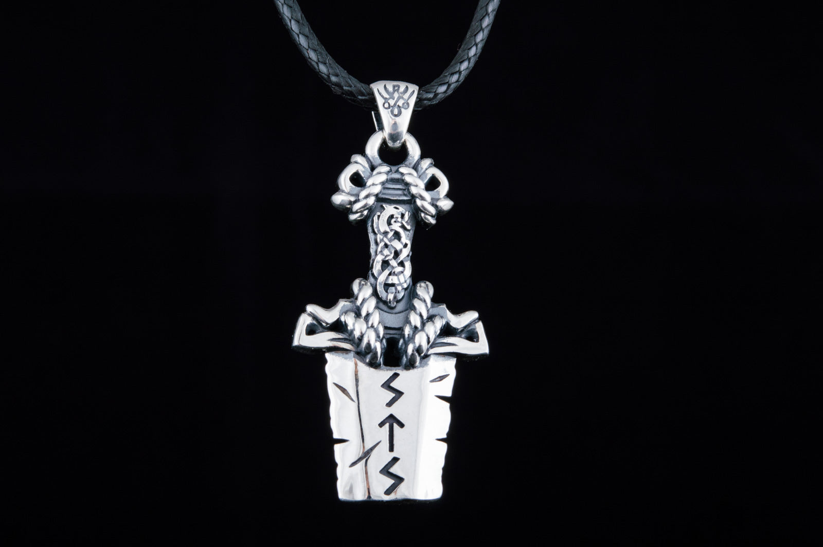 Pendentif Épée et Ornement — Argent 925