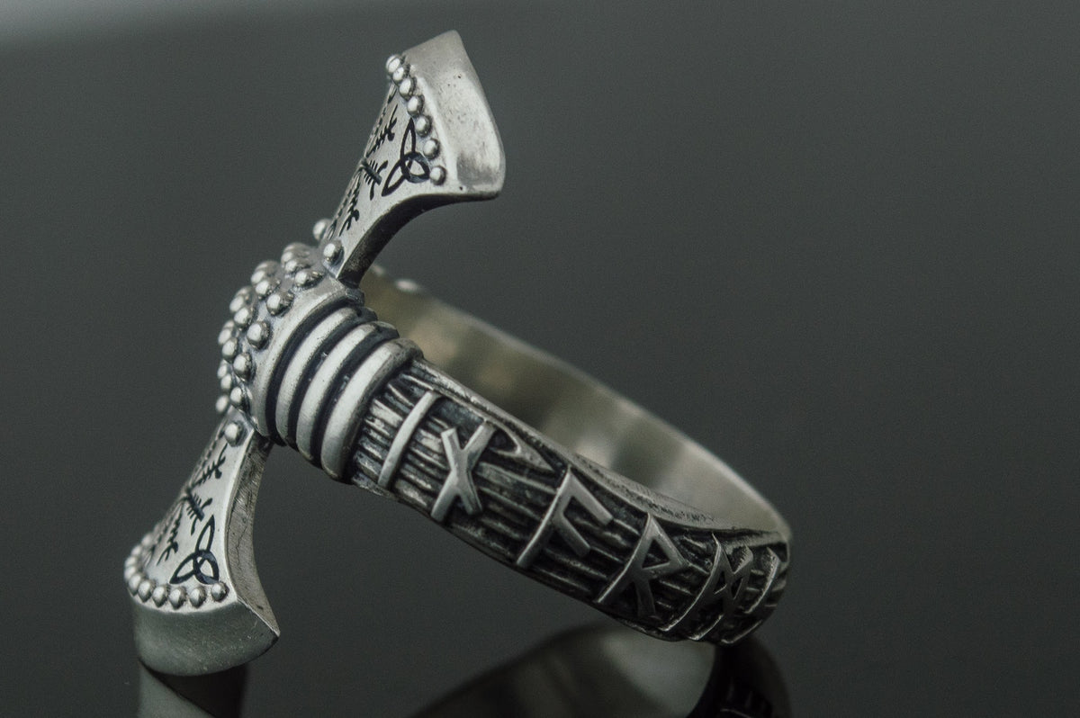 Bague Hache et Aegishjalmur — Argent 925