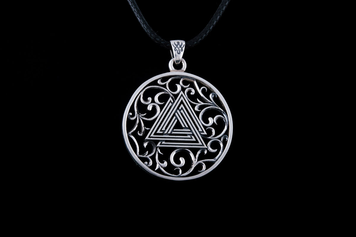 Pendentif Valknut Viking — Argent 925