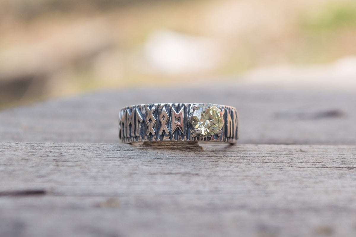 Bague Futhark Runique — Argent 925
