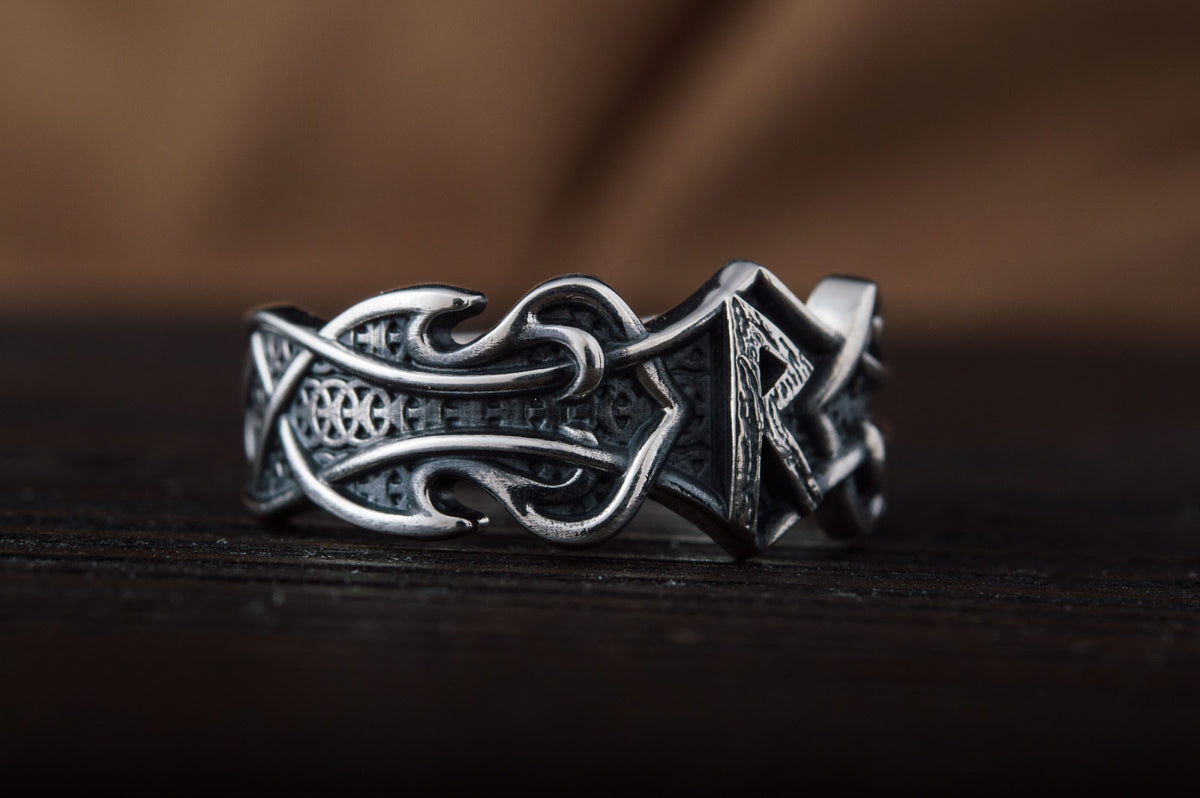 Bague Rune et Ornement Ivar — Argent 925