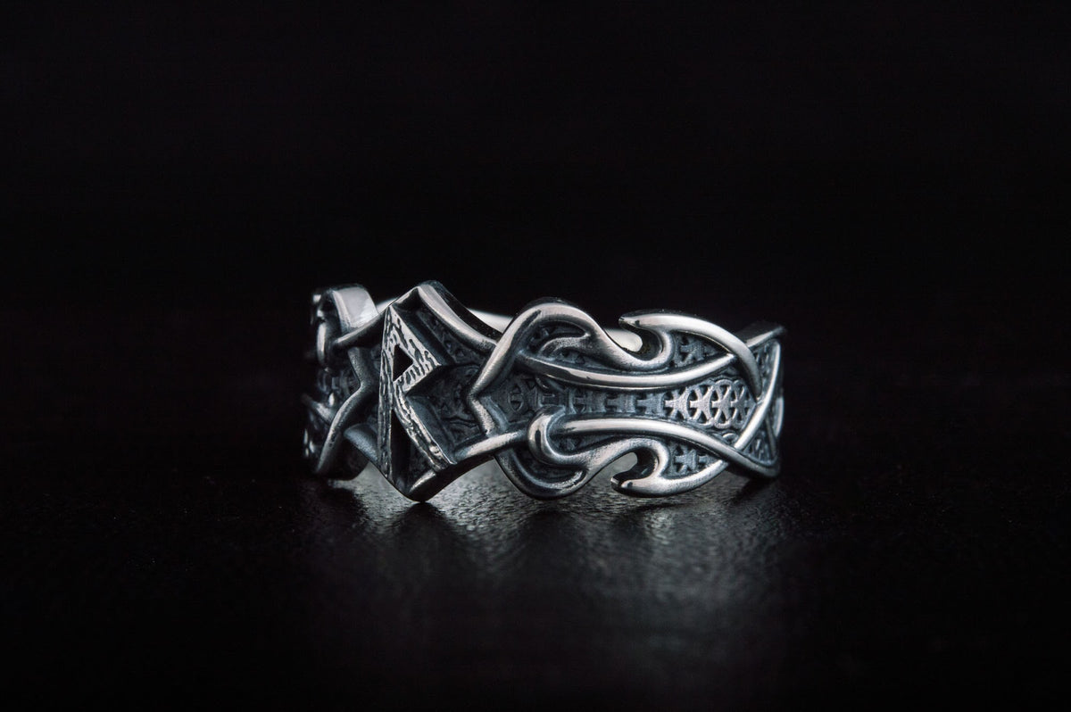 Bague Rune et Ornement Ivar — Argent 925
