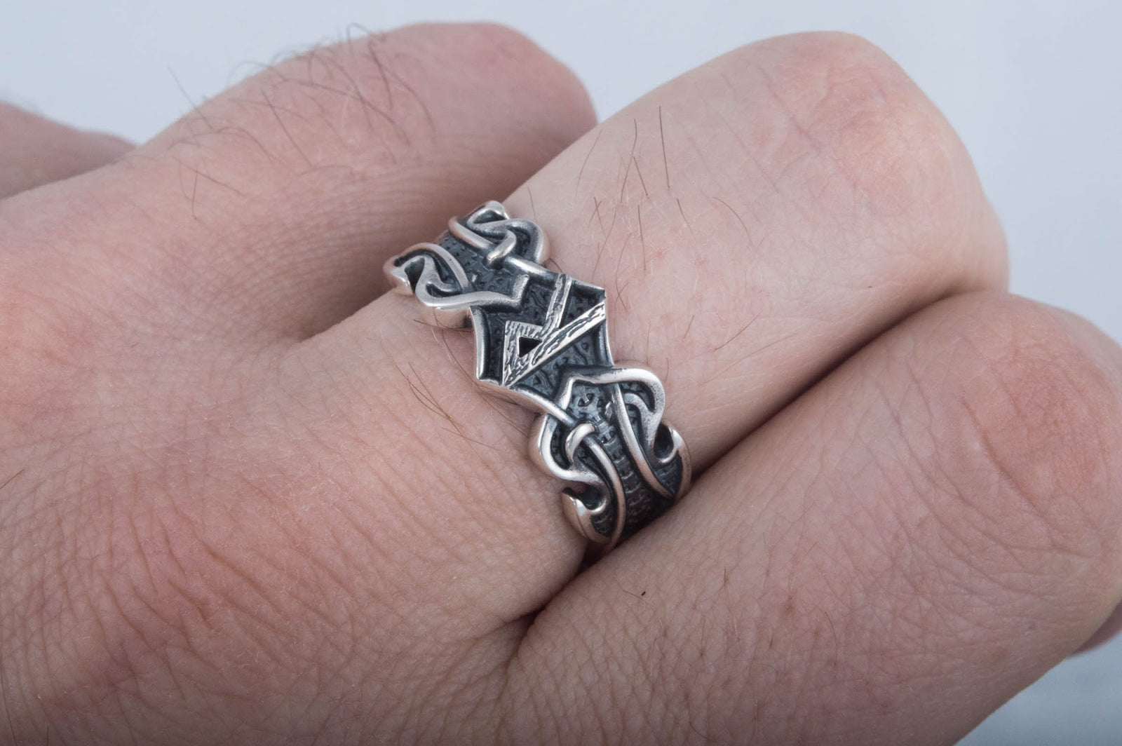 Bague Rune et Ornement Ivar — Argent 925