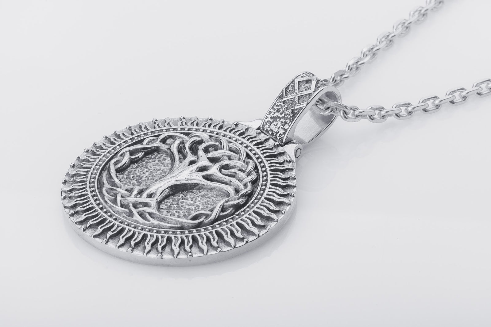 Pendentif Yggdrasil Grand Modèle — Argent 925