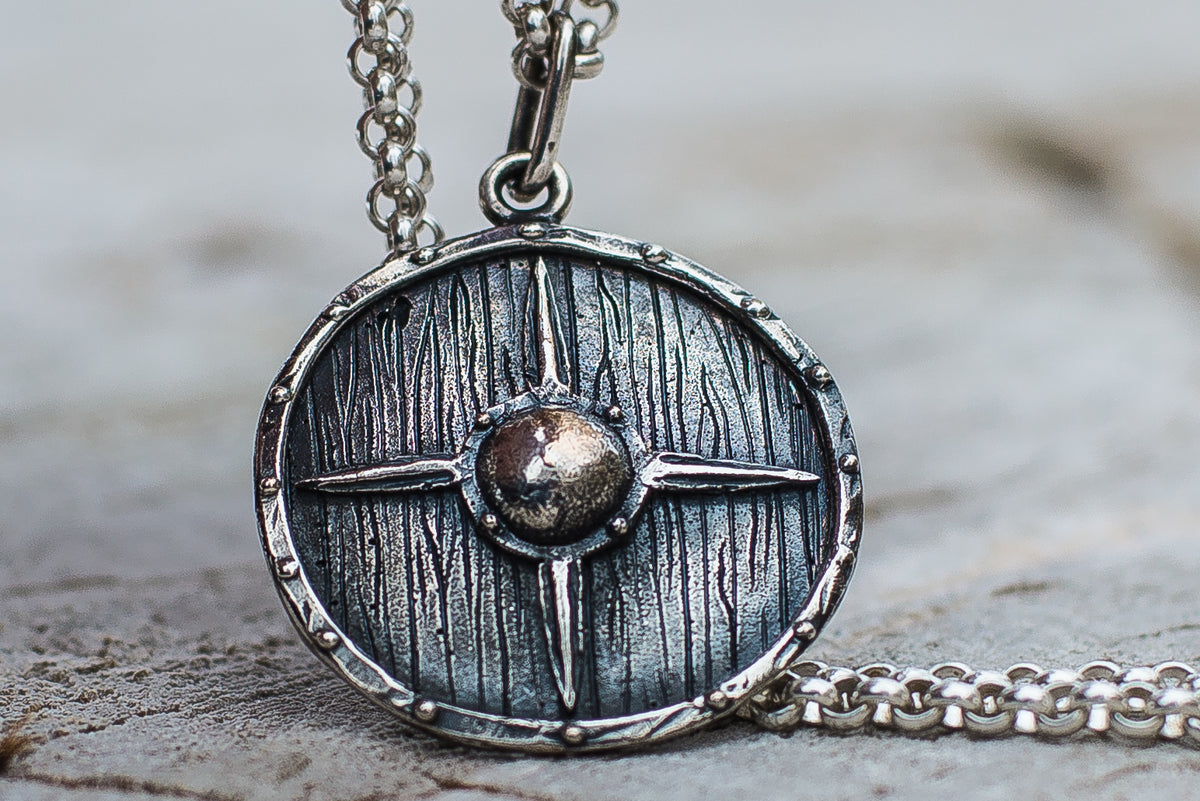 Pendentif Bouclier Sigurd — Argent 925