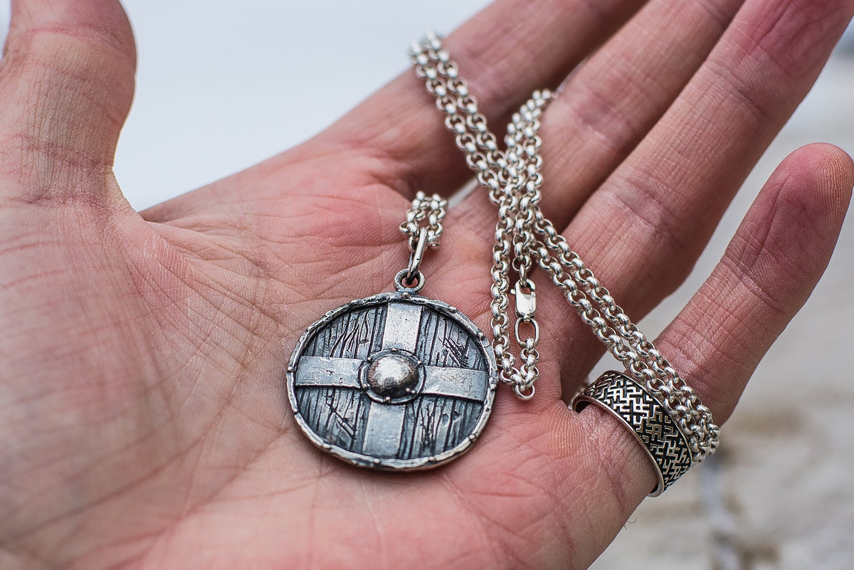 Pendentif Bouclier Grand Modèle — Argent 925