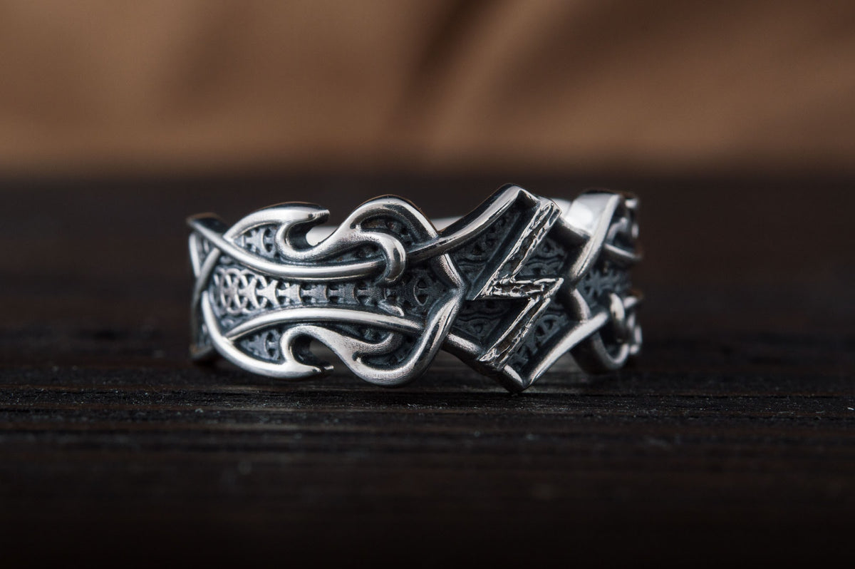 Bague Rune et Ornement Bjorn — Argent 925