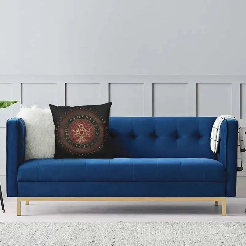 20 Housses de Coussin Arbre de Vie et Triquetra - Viking Héritage