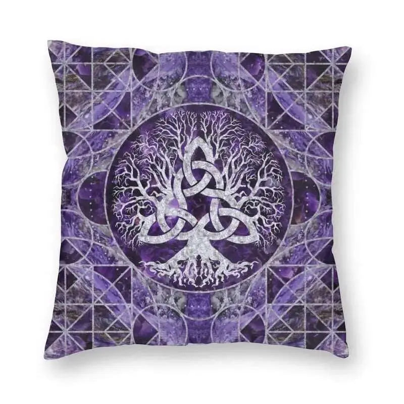 20 Housses de Coussin Arbre de Vie et Triquetra - Viking Héritage