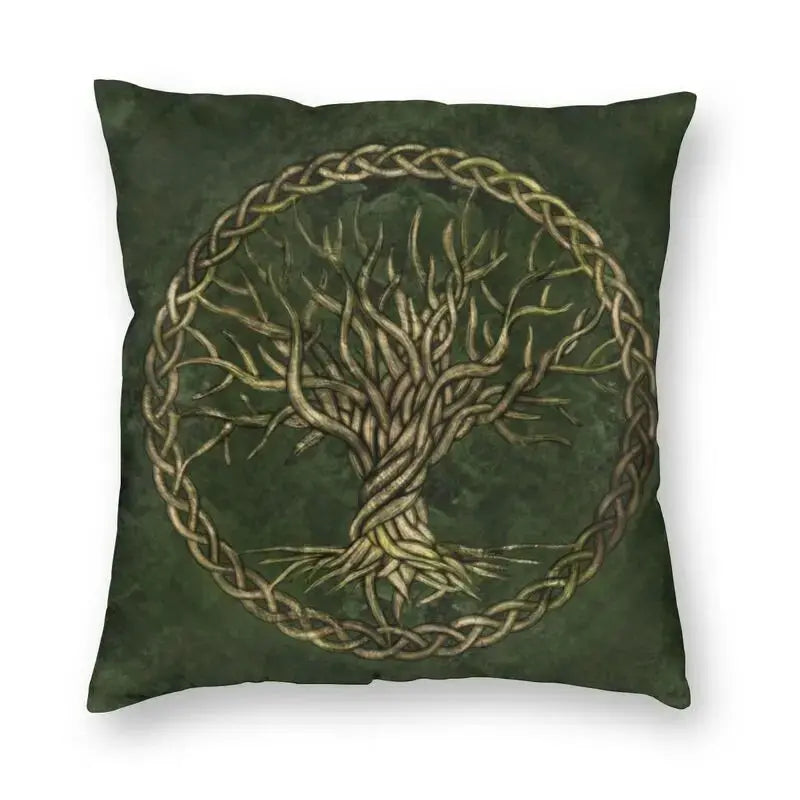 20 Housses de Coussin Arbre de Vie et Triquetra - Viking Héritage