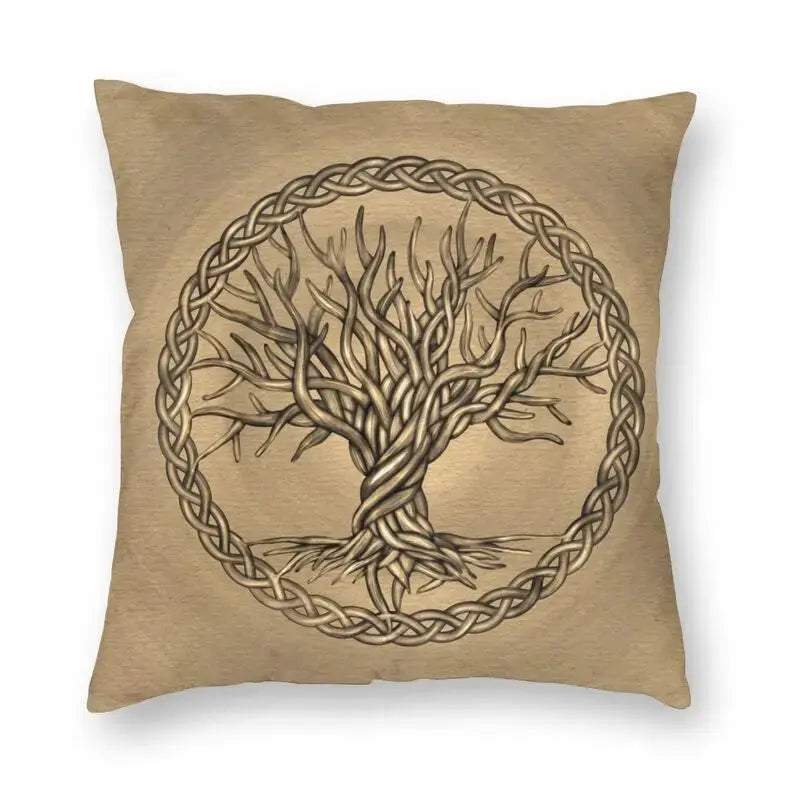 20 Housses de Coussin Arbre de Vie et Triquetra - Viking Héritage