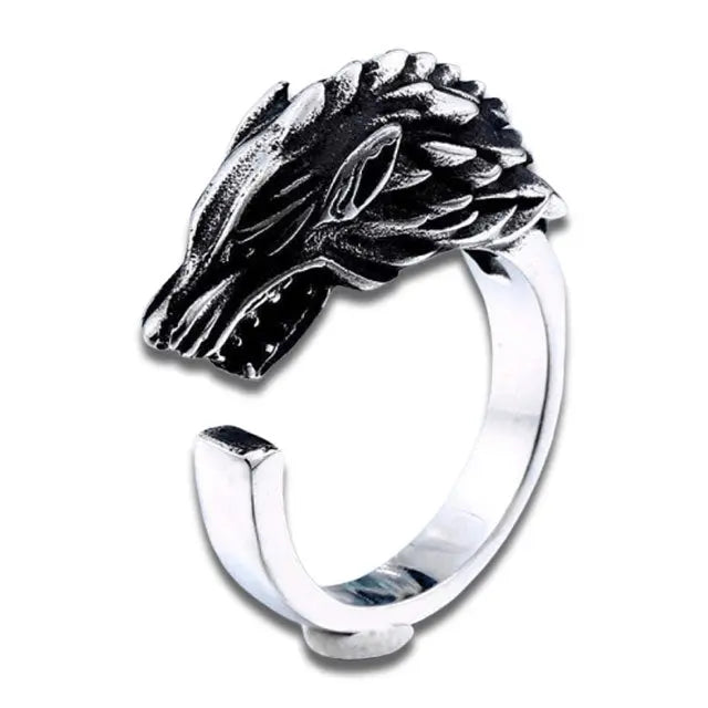 ANNEAU AJUSTABLE LOUP FREKI - Viking Héritage