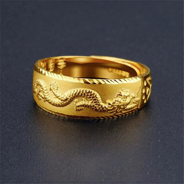 ANNEAU DRAGON IMPÉRIAL (ACIER) - Viking Héritage