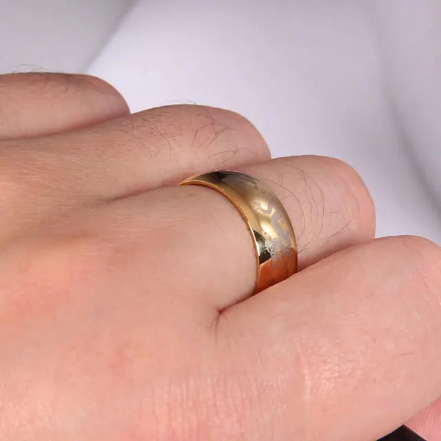 ANNEAU DRAGON IMPÉRIAL (ACIER) - Viking Héritage