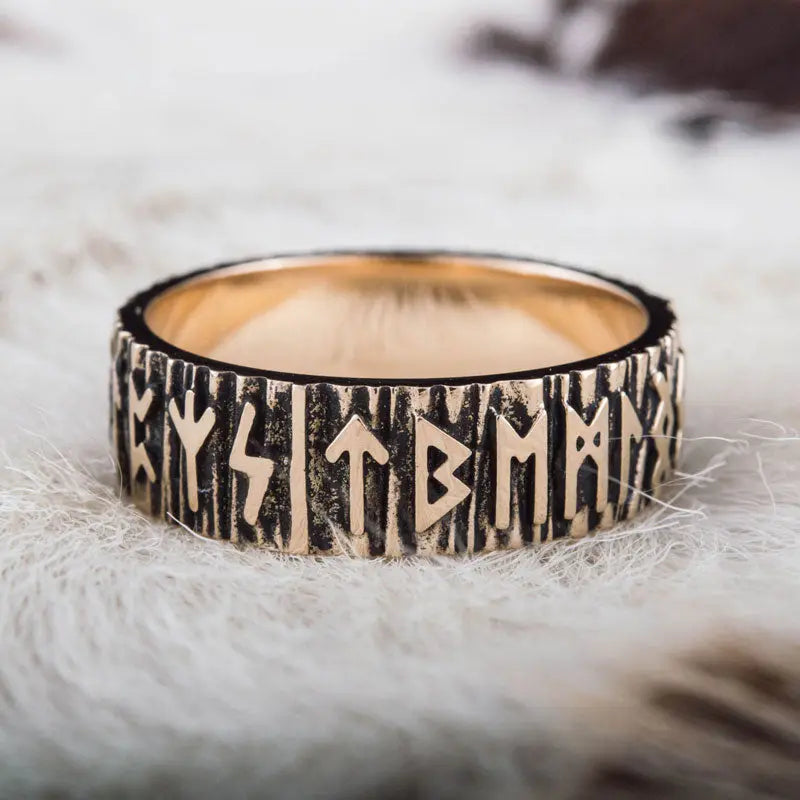 ANNEAU RUNIQUE (BRONZE MASSIF) - Viking Héritage