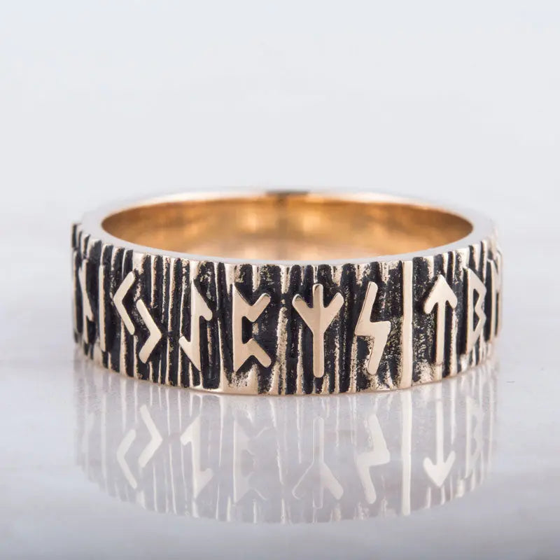 ANNEAU RUNIQUE (BRONZE MASSIF) - Viking Héritage
