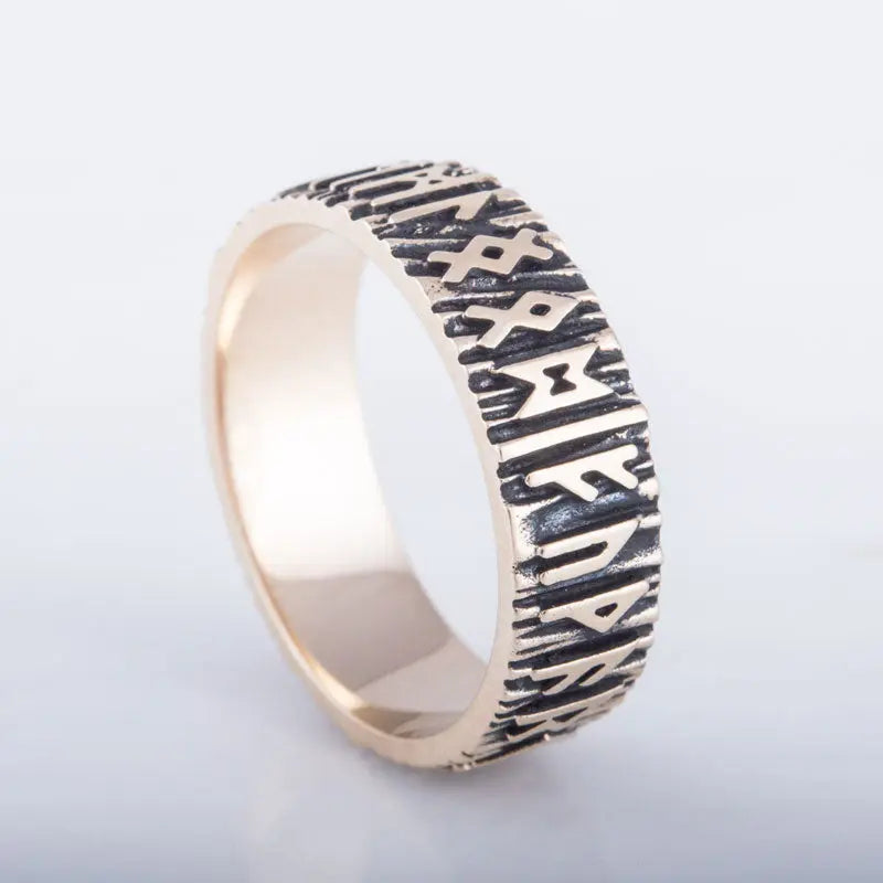ANNEAU RUNIQUE (BRONZE MASSIF) - Viking Héritage