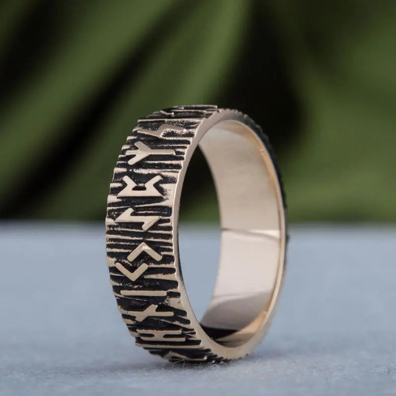 ANNEAU RUNIQUE (BRONZE MASSIF) - Viking Héritage