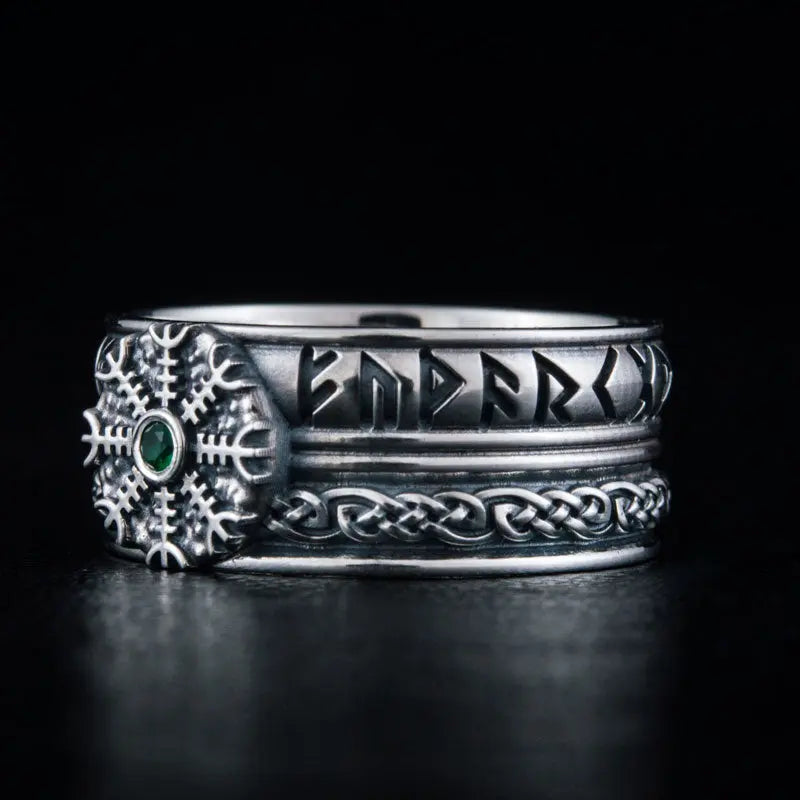 BAGUE AEGISHJALMUR (ARGENT) - Viking Héritage
