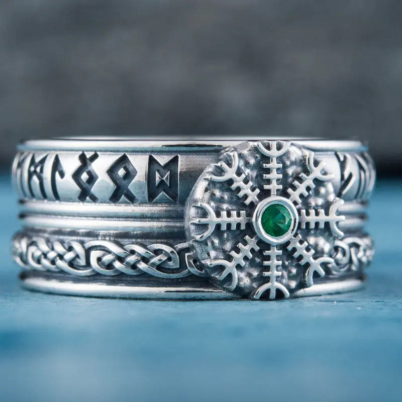 BAGUE AEGISHJALMUR (ARGENT) - Viking Héritage