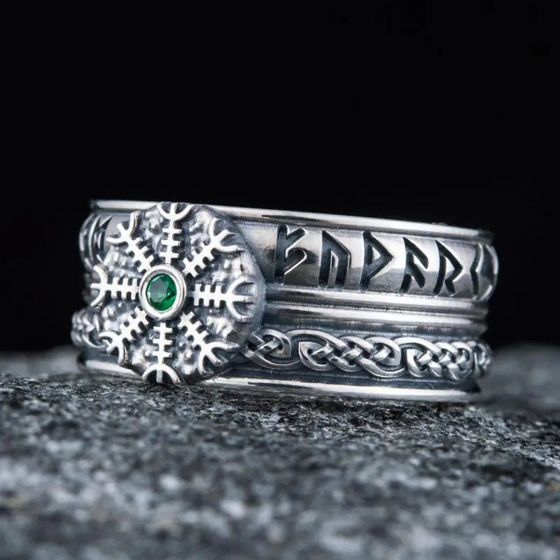 BAGUE AEGISHJALMUR (ARGENT) - Viking Héritage