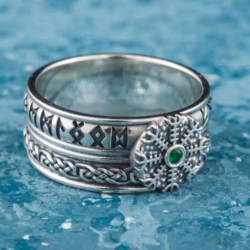 BAGUE AEGISHJALMUR (ARGENT) - Viking Héritage