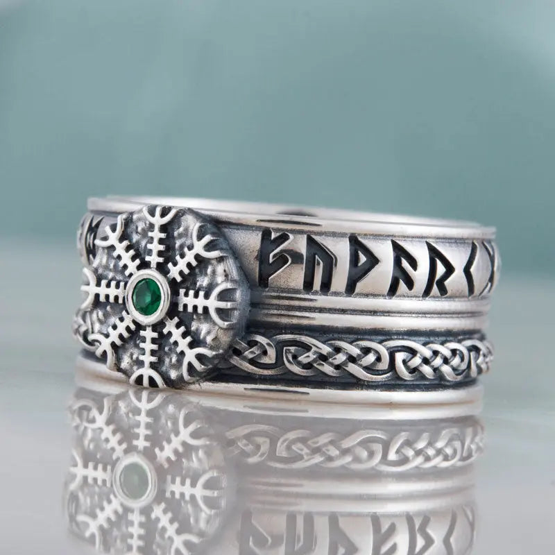 BAGUE AEGISHJALMUR (ARGENT) - Viking Héritage