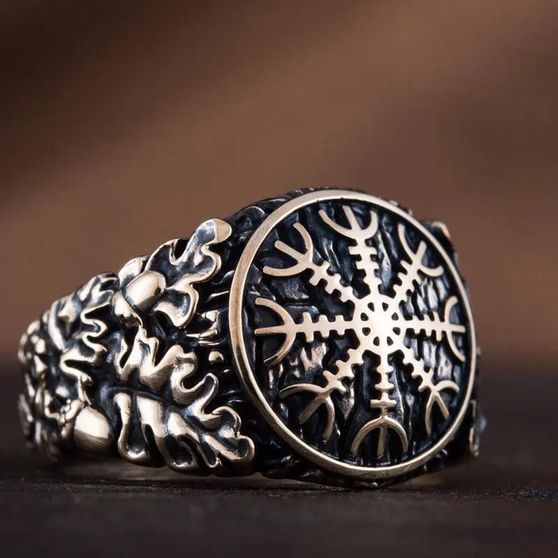 BAGUE AEGISHJALMUR (BRONZE MASSIF) - Viking Héritage