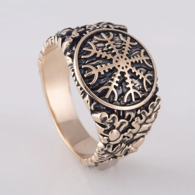 BAGUE AEGISHJALMUR (BRONZE MASSIF) - Viking Héritage