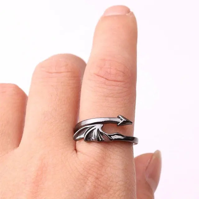 BAGUE AILES DE NIDHOGG (ACIER) - Viking Héritage