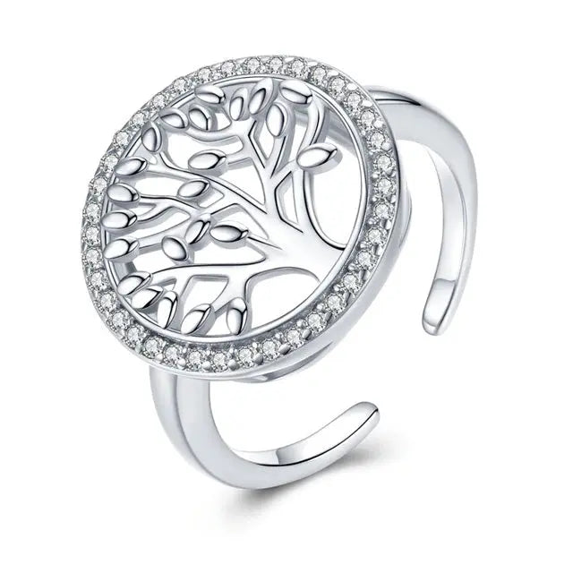 BAGUE ARBRE DE VIE ÉTINCELANT (ARGENT) - Viking Héritage